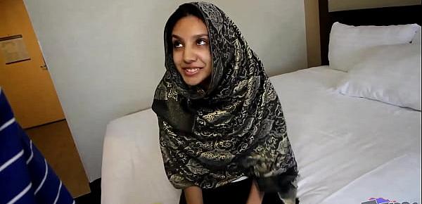  "Hijab Room Service" فتاة مراهقة عربية Shy 18yo Arab teen maid brings extra pillows and gets stuffed with big black cock. Hardcore taboo arab teen interracial fucking on theshimmyshow episode 51 TRAILER ft Jasmine Angel